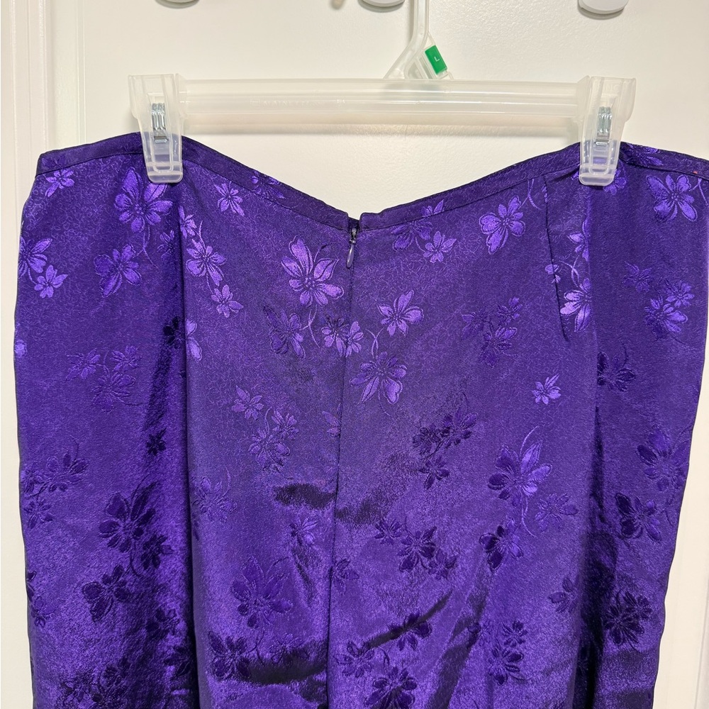 Vietnamese traditional aodai purple dragonfly, pants included set. - Picture 7 of 8
